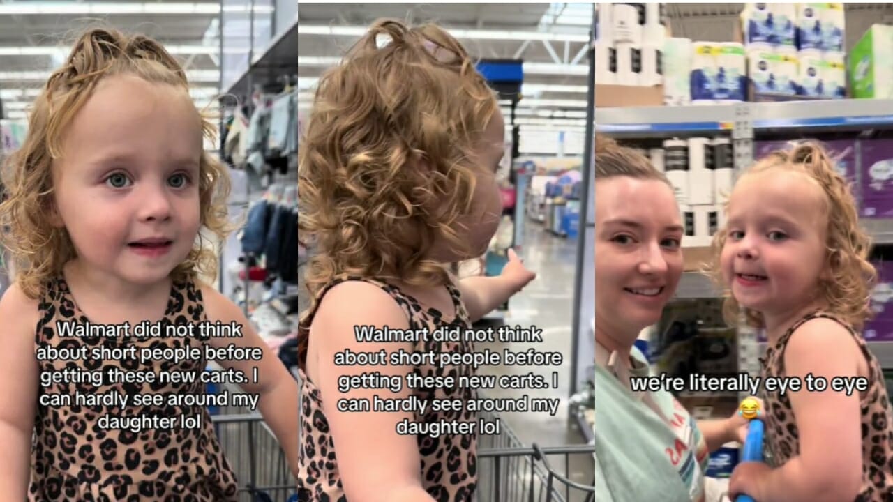 I Can Hardly See Around My Daughter Walmart Shopper Raises Concerns   ‘I Can Hardly See Around My Daughter Walmart Shopper Raises Concerns About New Carts Bringing Her Eye To Eye With Child 